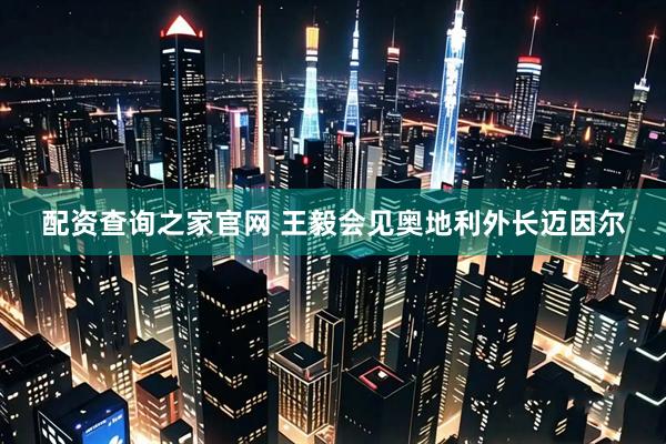 配资查询之家官网 王毅会见奥地利外长迈因尔